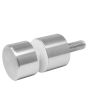 Conector con chapetón y base recta níquel satinado C012L Axcent
