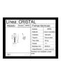 Conector con chapetón y base recta níquel satinado C012L Axcent