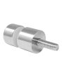 Conector con chapetón y base recta níquel satinado C012L Axcent