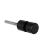 Conector con chapetón y base recta negro C012-L-B Axcent