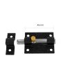 Pasador para sobreponer 4.5 cm negro con pijas