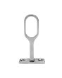 Soporte central delgado para tubo oval niquel brillante Lusar