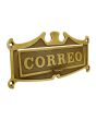 Placa buzón clásico chico latón antiguo HE-820-06 Arte Fino