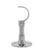 Soporte central cortado para tubo de 1" níquel brillante Lusar