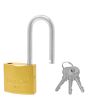 Candado de hierro gancho largo dorado E4L 32 mm Feiteli