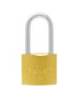 Candado de hierro gancho largo dorado E4L 32 mm Feiteli