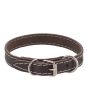 Collar de cuero café para perro talla S 33 cm x 1.7 cm