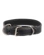 Collar de cuero negro para perro talla L 45 cm x 2.5 cm