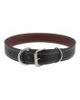 Collar de cuero negro para perro talla XXL 68 cm x 3.2 cm