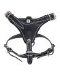 Pechera de piel para Perro talla # 1 negra