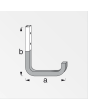 Gancho de perfil para pared 80 x 115 mm 02956 Alfer