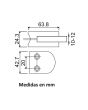 Conector grapa base plana níquel satinado K870-S Axcent