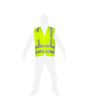 Chaleco de seguridad Brigadier alta visibilidad amarillo unitalla Zipper SR1051 MR Seguridad
