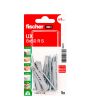 Kit de 5 taquetes universales UX 8x50 R S con tornillos 90879 Fischer