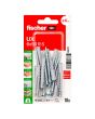 Kit de 10 taquetes universales UX 6x50 R S con tornillos 90878 Fischer