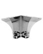Pata para para sofá 100 mm cromo triangular Bolder