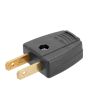 Clavija polarizada de plástico color negro FU0109 Fulgore
