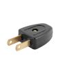 Clavija polarizada de plástico color negro FU0384 Fulgore