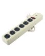 Barra multicontacto metálica con 6 tomas FU0979 Fulgore
