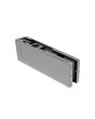 Herraje superior para puerta satinado BRK020 Bruken
