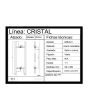 Jaladera tipo "H" 45 cm para puertas de cristal satín BRK341 Bruken