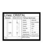 Jaladera tipo "H" para puertas de cristal cromo BRK341B Bruken