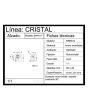 Conector muro-vidrio 90° BRK814 Bruken