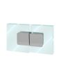 Clip vidrio / vidrio a 180° cromo BRK734 Bruken