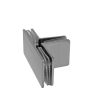 Clip vidrio-vidrio con porta costilla satinado BRK738 Bruken