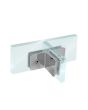 Clip vidrio-vidrio con porta costilla cromado BRK738 Bruken