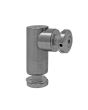 Conector vidrio / vidrio 90°con chapetón BRK3042 Bruken