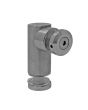 Conector vidrio / vidrio 90°con chapetón BRK3042 Bruken