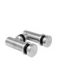 Conector doble con chapetón vidrio-vidrio 180° BRK 672 A Bruken