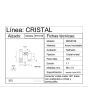 Conector doble vidrio-vidrio 180° BRK 672 B Bruken
