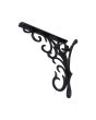 Ménsula decorativa 22 cm aluminio negro