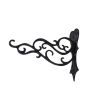 Ménsula decorativa para masetas 27 cm aluminio negro
