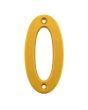 Letra "O" decorativa 83 mm de aluminio dorado