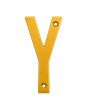 Letra "Y" decorativa 83 mm de aluminio dorado