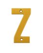 Letra "Z" decorativa 83 mm de aluminio dorado