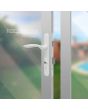 Cerradura de perfil angosto Lily blanca 886 Ashico