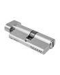 Cilindro europeo alta seguridad llave / mariposa níquel satinado 70 mm 90006 Ashico