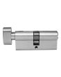 Cilindro europeo alta seguridad llave / mariposa níquel satinado 70 mm 90006 Ashico