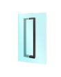 Jaladera para puertas de cristal negro mate 5750 LYON Ashico