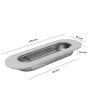 Jaladera de embutir acero inoxidable Oval 110 x 38 mm Ashico