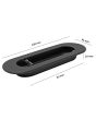 Jaladera de embutir negra Oval 110 x 38 mm Ashico
