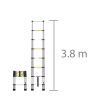 Escalera telescópica de aluminio de 3.8 Metros multiusos