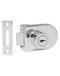 Cerradura ovalada para puerta de vidrio cromo J102 Axcent