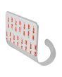 Perchero adherible doble de acero inoxidable 079-1668 Herrasa