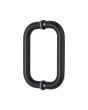 Jaladera tipo "C" para puertas de cristal 15 cm negro mate Axcent