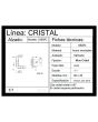 Clip para vidrio fijo a 90° cromo K-507C Axcent